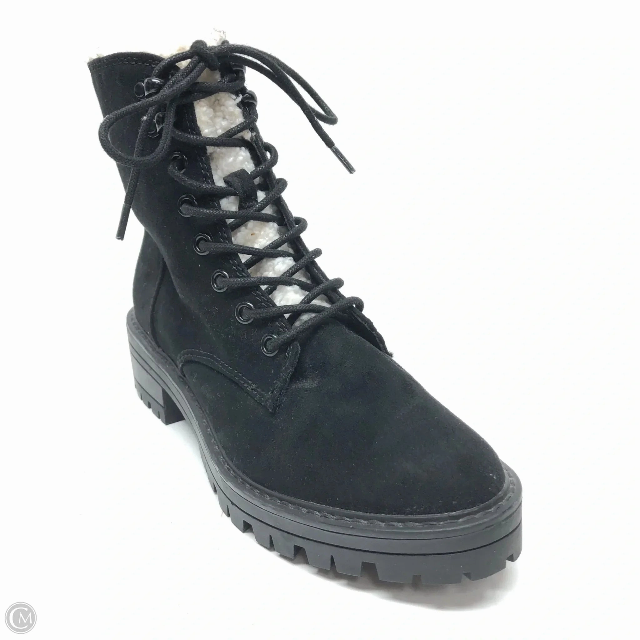 Boots Combat By Universal Thread In Black, Size: 6.5 Ribbon Lace Up Combat Boots