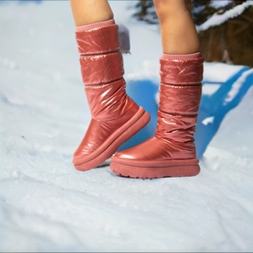 Used Knee High Boots STORMI Rose Gold