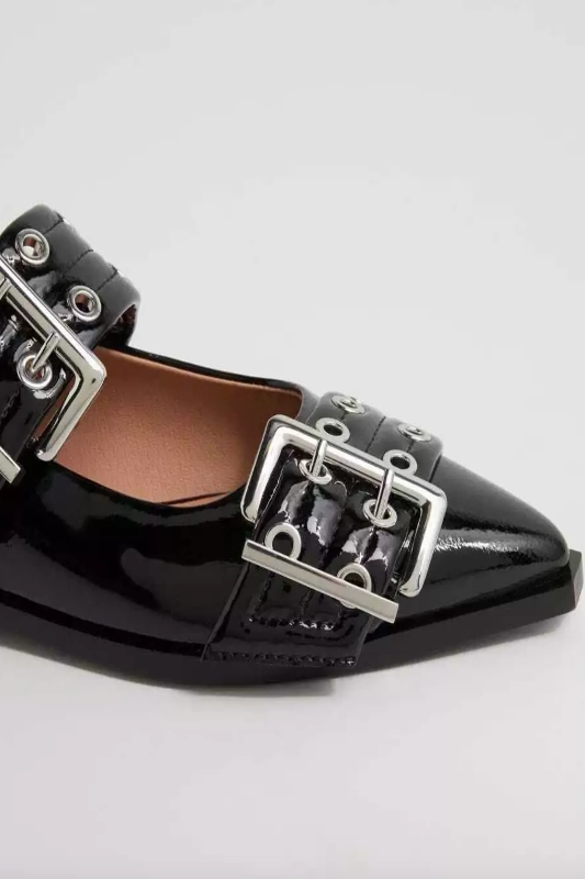 Comfortable Casual Flat Shoes Patent Pointed Toe Dressy Flats