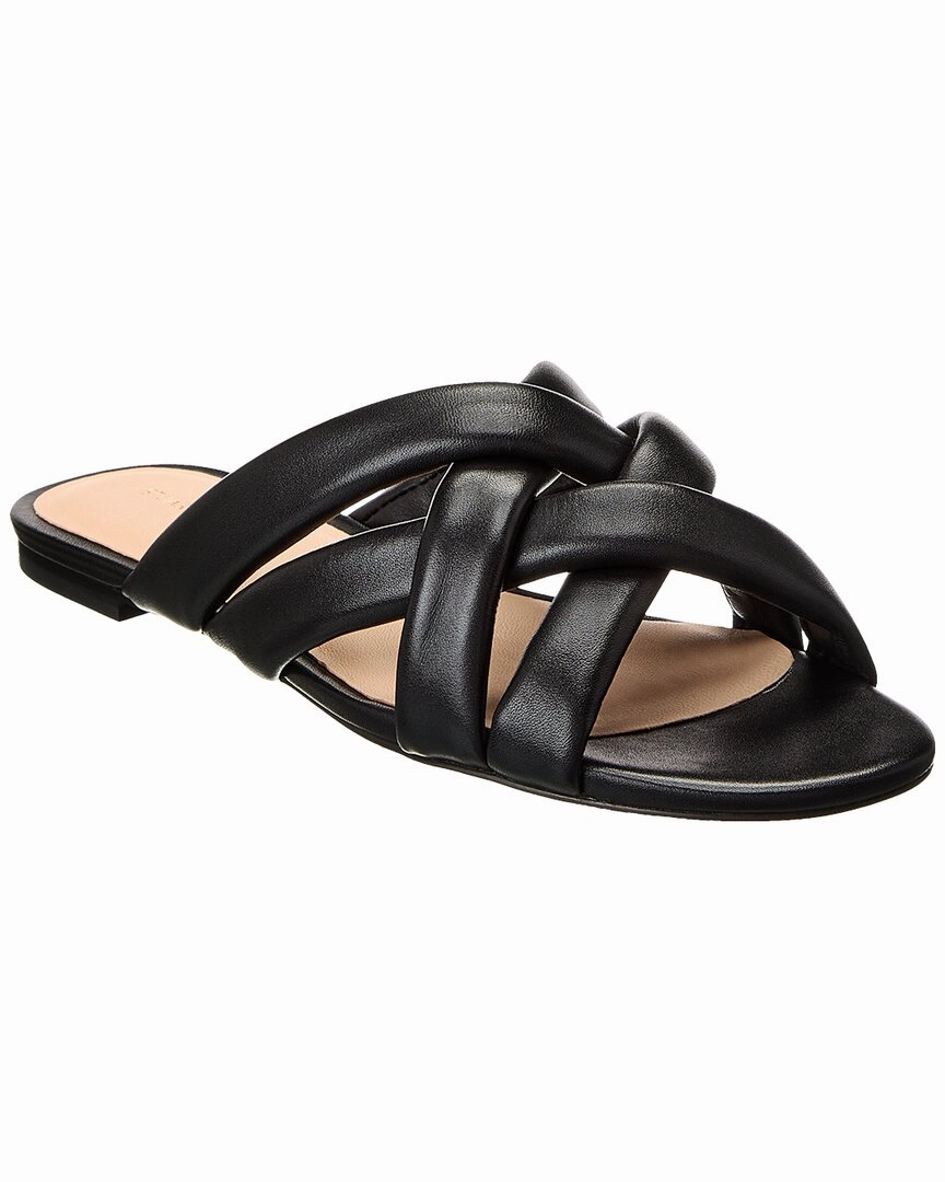 Stuart Weitzman Crossover Leather Slide Bird Slippers