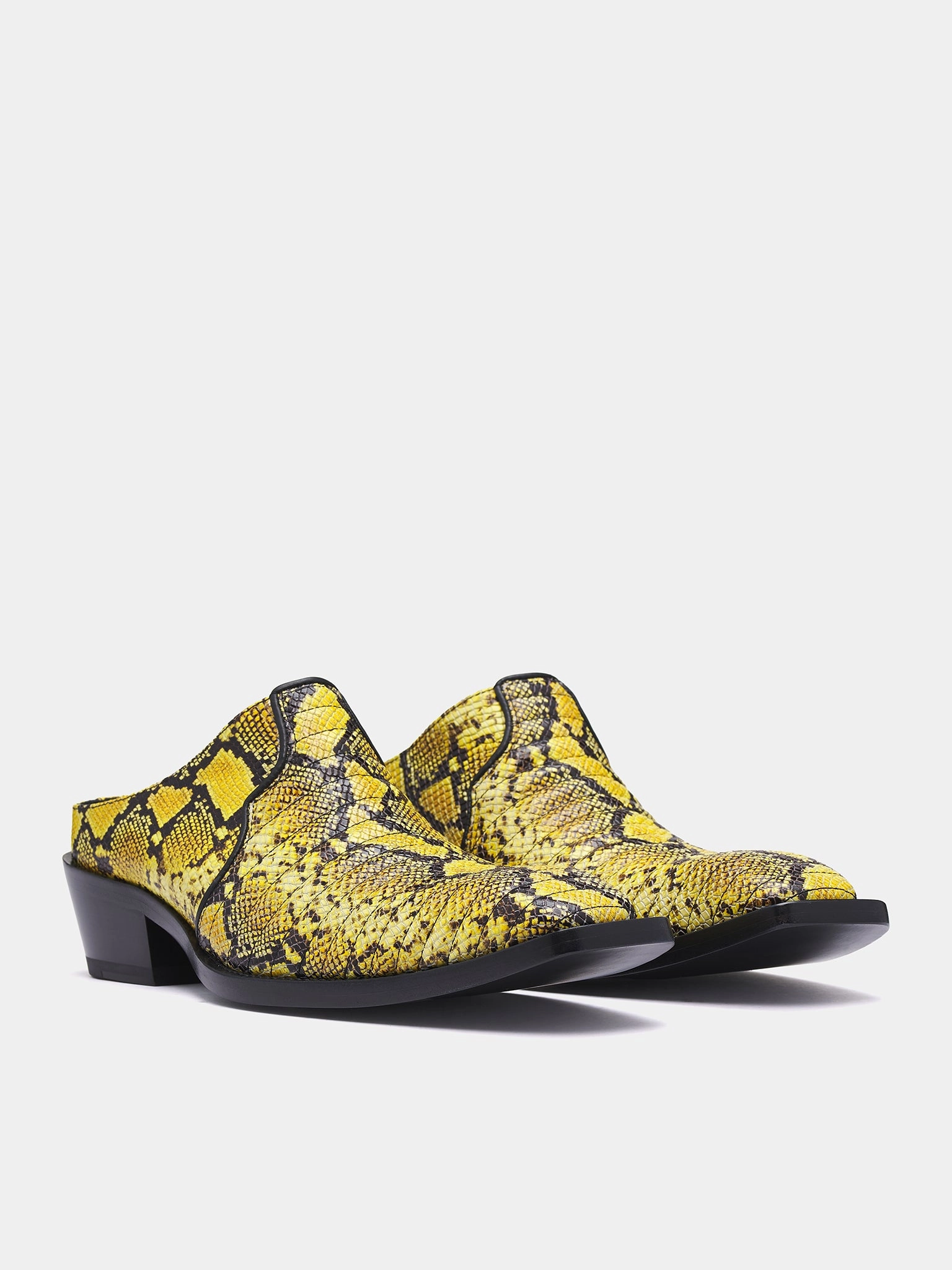 Dr Martens Puffer Boots Cowboy Mules (1063MLE02309-YELLOW-BLACK)