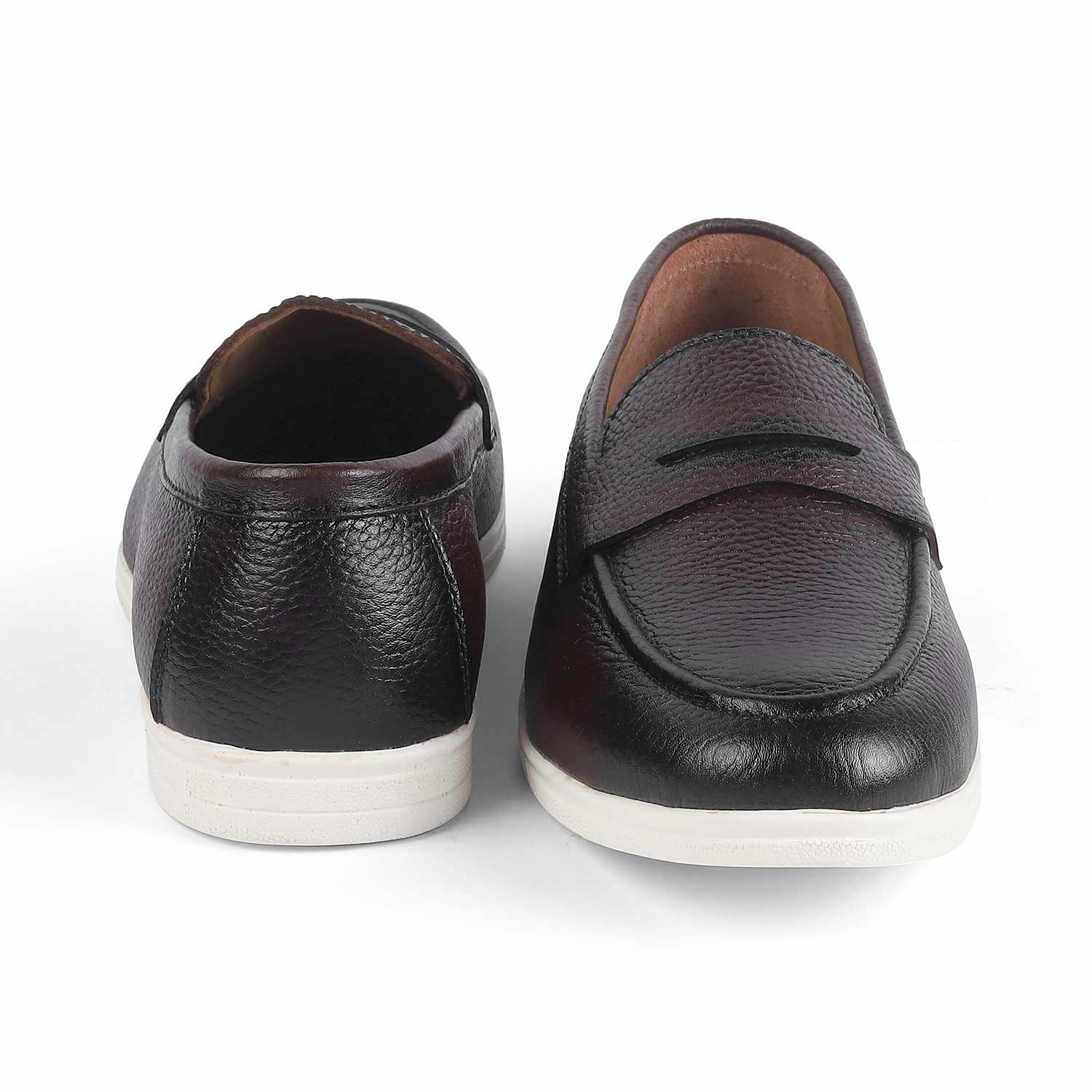 Tresmode Ferra Brown Men's Leather Driving Penny Loafers Hawthorne Penny Loafers