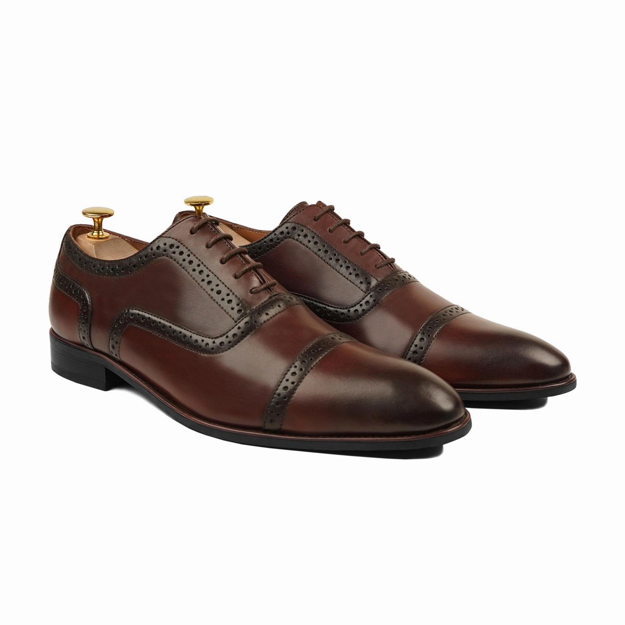 Oxford Shoes Near Me Richmond - Men's Reddish Brown Calf Leather Oxford Shoe