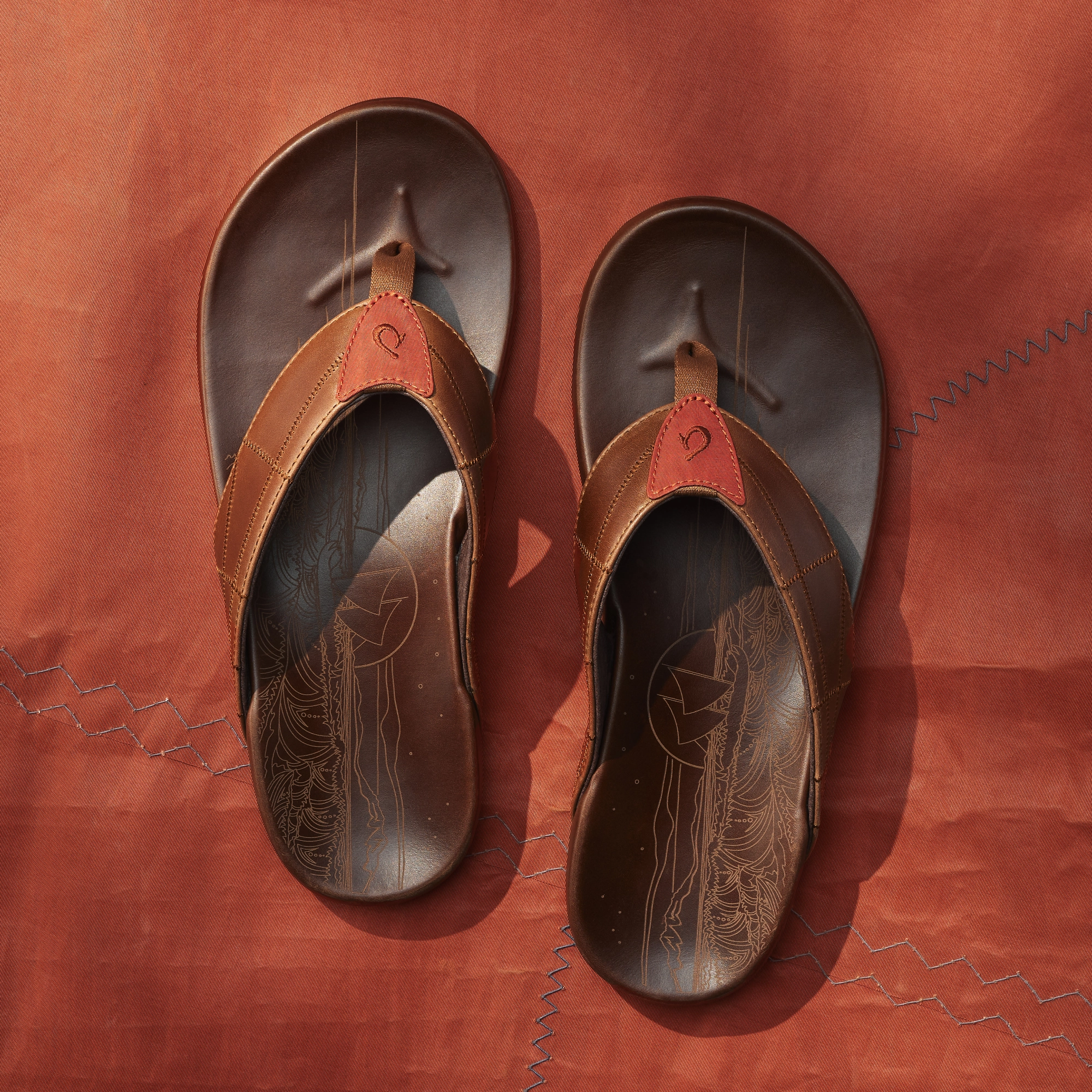 Total Arch Support Flip Flops Hklea Paepae - Toffee