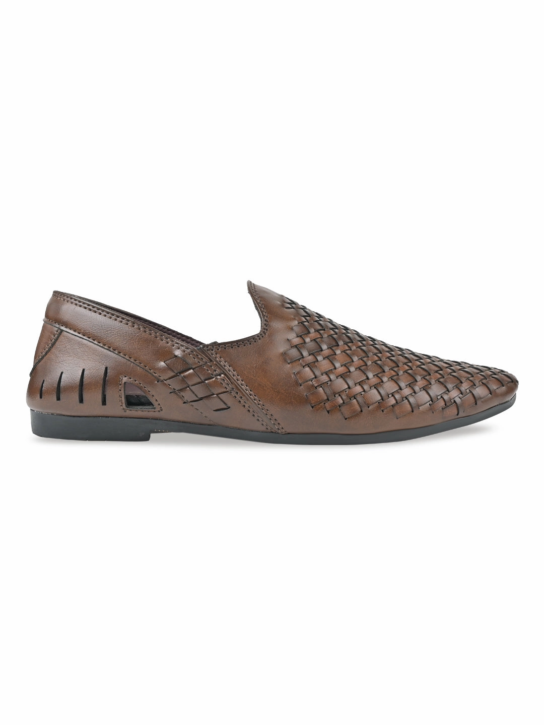 Sandals Curcao Regal Brown Men Woven Chatai Slip Ons