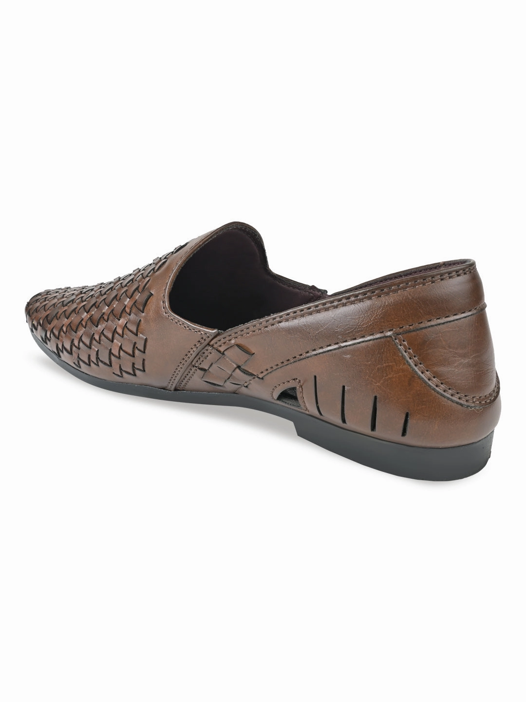 Regal Brown Men Woven Chatai Slip Ons Sandals Jc Penney