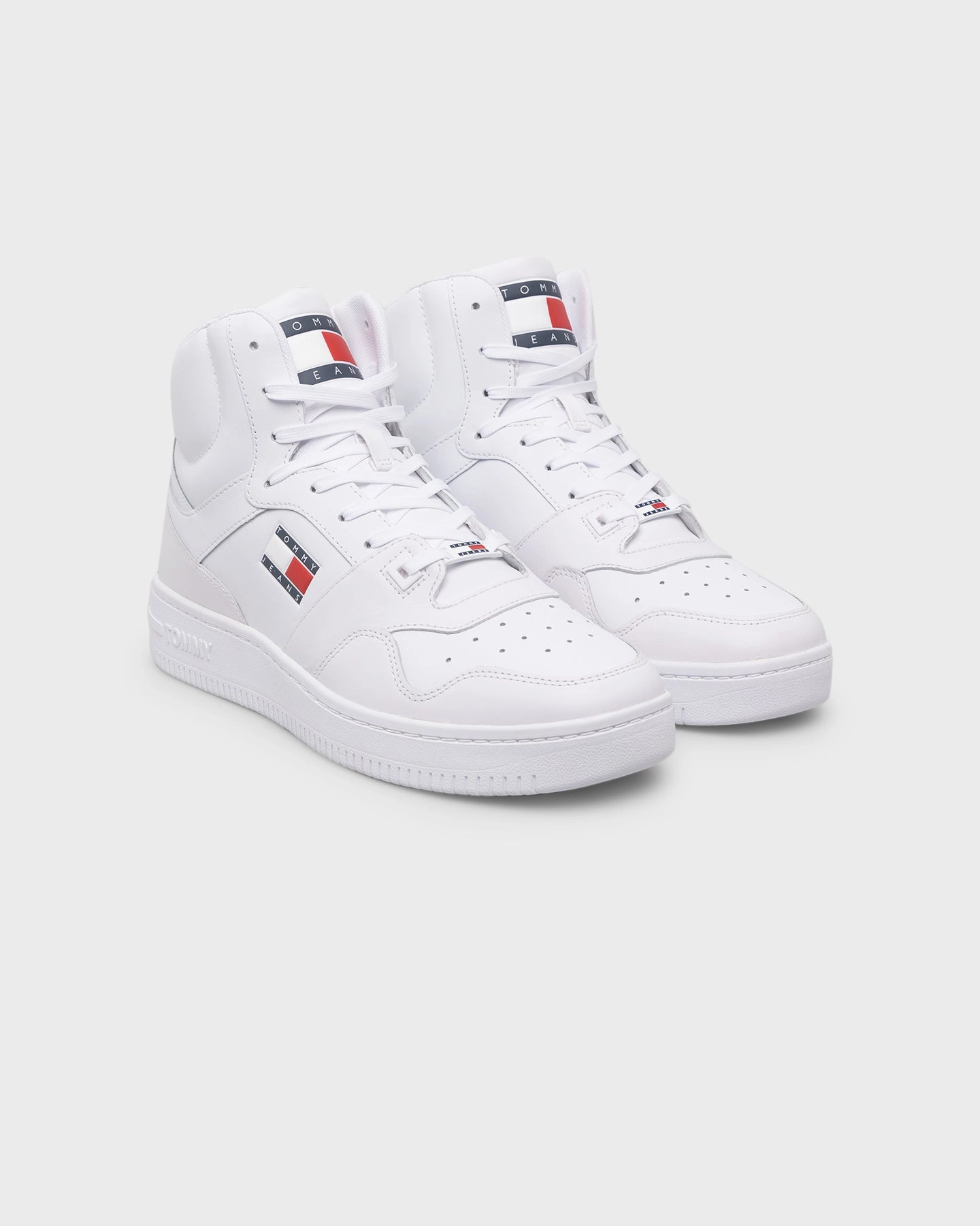 Tommy Jeans Mid Cut Basketball Trainers White Official Basketball Shoes