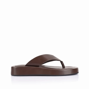 Bouncer II Flatform Thongs - Chocolate Brown Comfort Fit Orthopedic Flip Flops