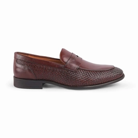 Tresmode Jim Brown Men's Leather Penny Loafers Natural Soul Loafers