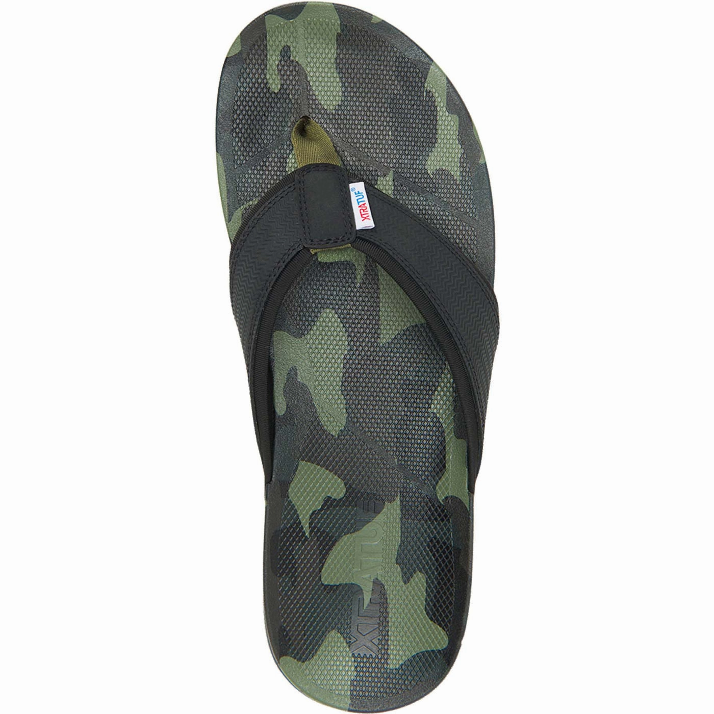Flip Flops With High Arches XTRATUF Men's Auna Black & Camo Slip Resistant Sandal AUNM000