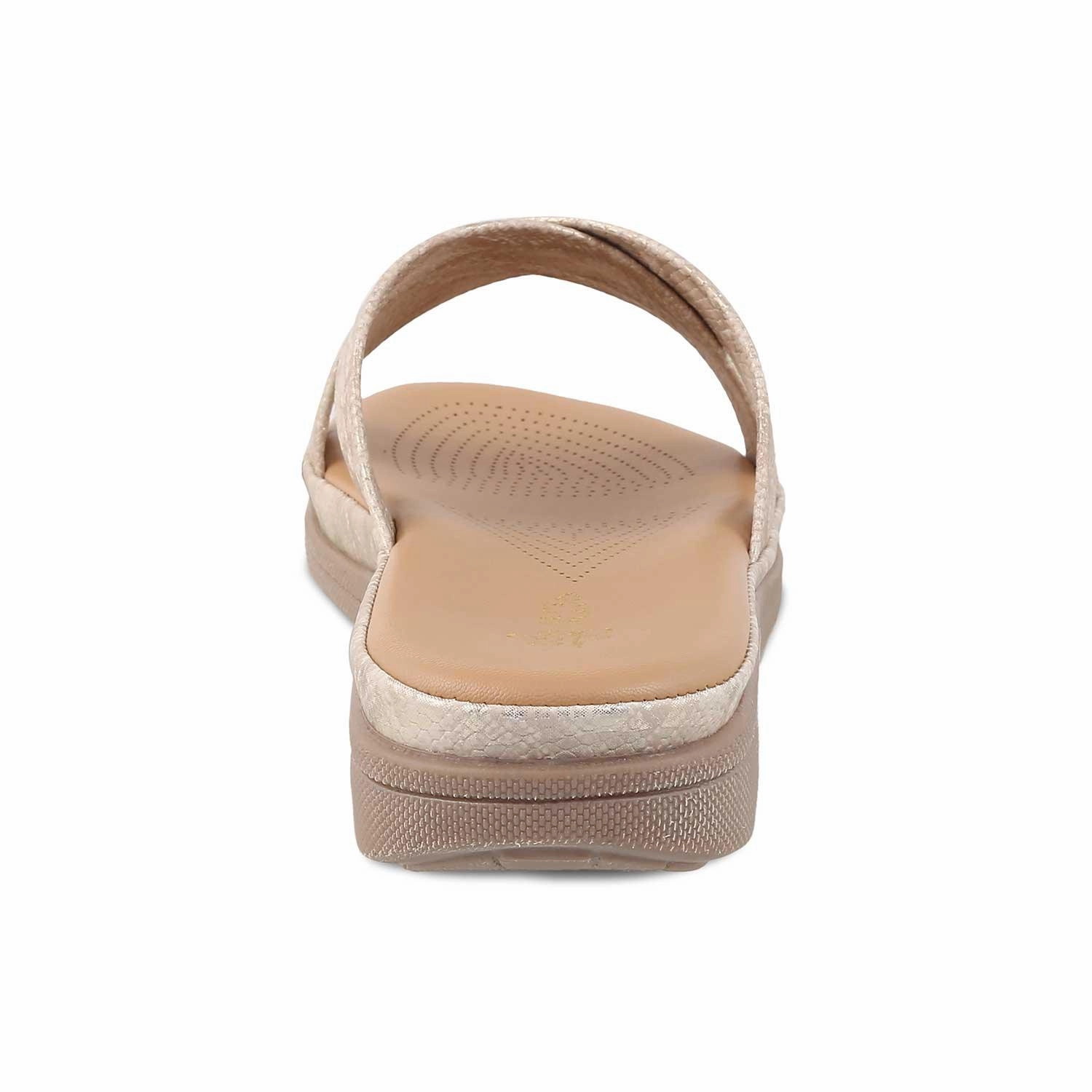 The Slide Gold Women's Casual Flats Tresmode Best Flat Squat Shoes