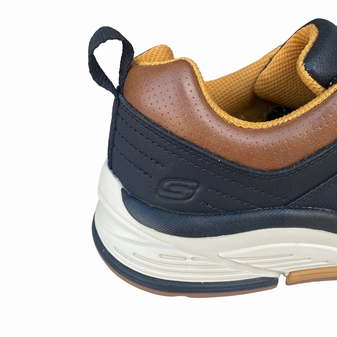 Skechers scarpa casual uomo Benago Treno 66204 BLK nero Big Sneakers