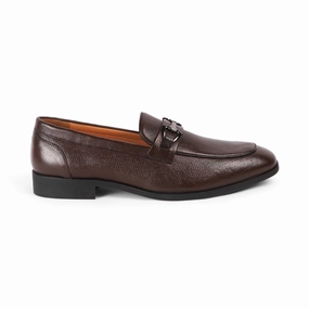 Tresmode Antli Brown Men's Leather Loafers Wearing Loafers