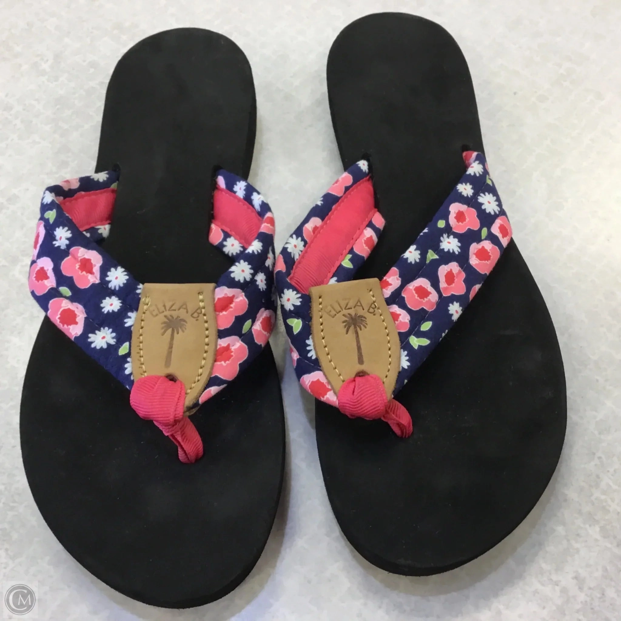 Veteran Owned Flip Flops Sandals Flip Flops By Clothes Mentor In Floral Print, Size: 9