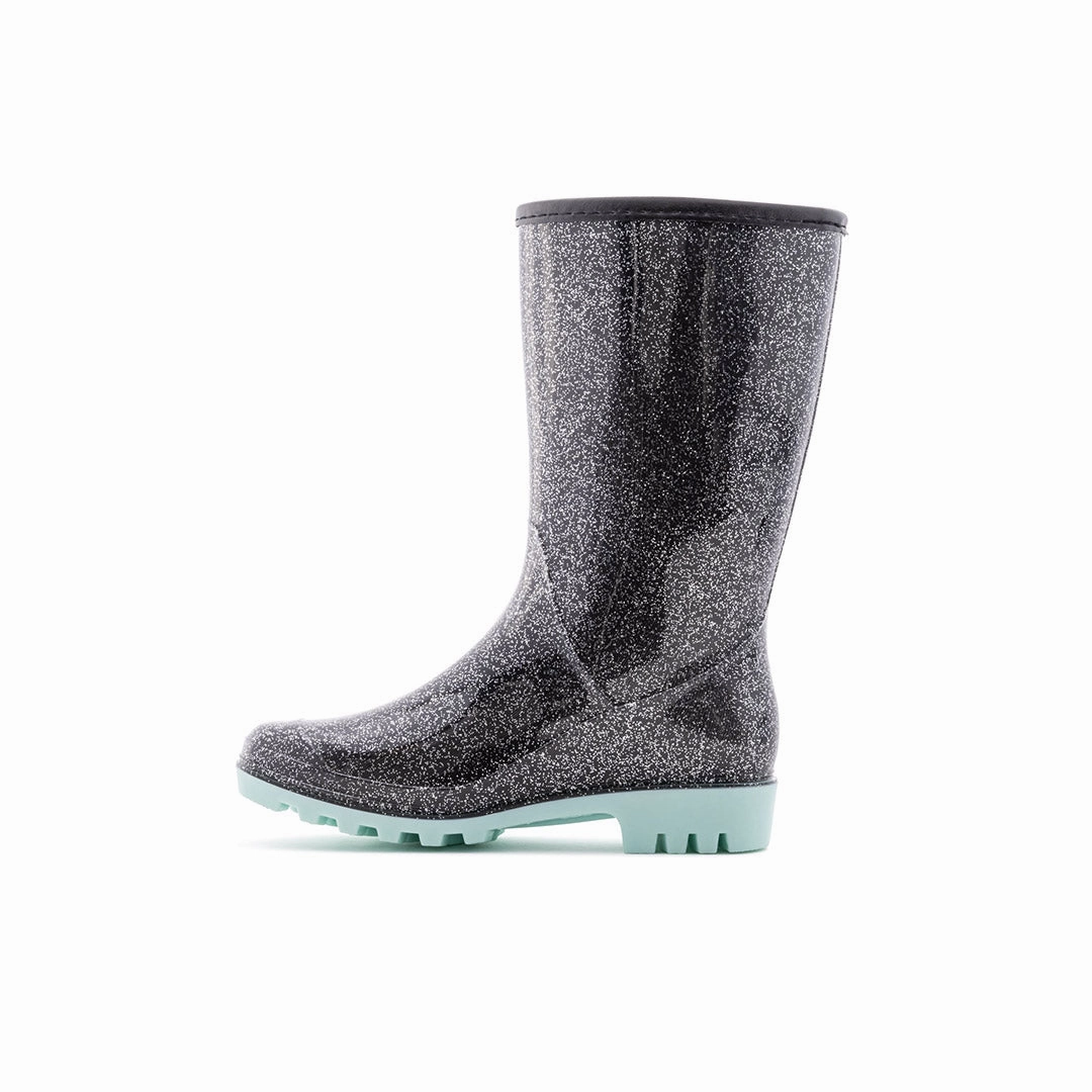 Green Rain Boots Glossy