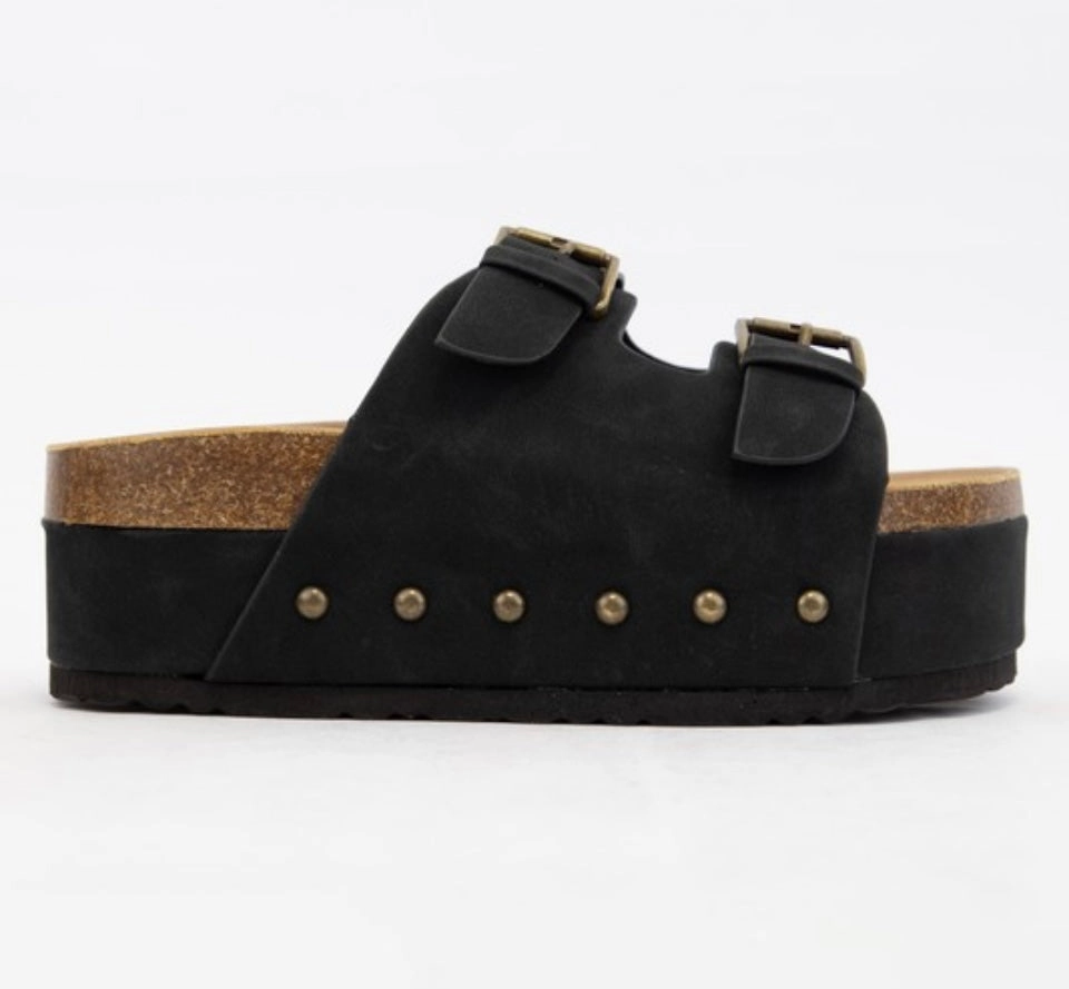 SUMMERY-1 Black Evil Eye Slippers