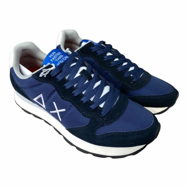 Sun68 Tom Solid Nylon scarpa da uomo Z32101 07 navy Sneakers With Tights