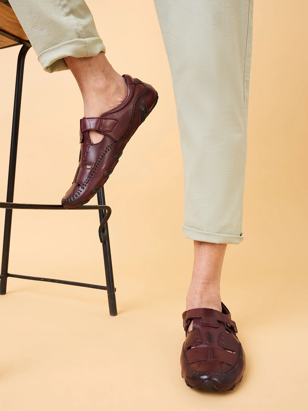 Regal Bordo Mens Casual Fisherman Sandals Wide Toe Box Sandals