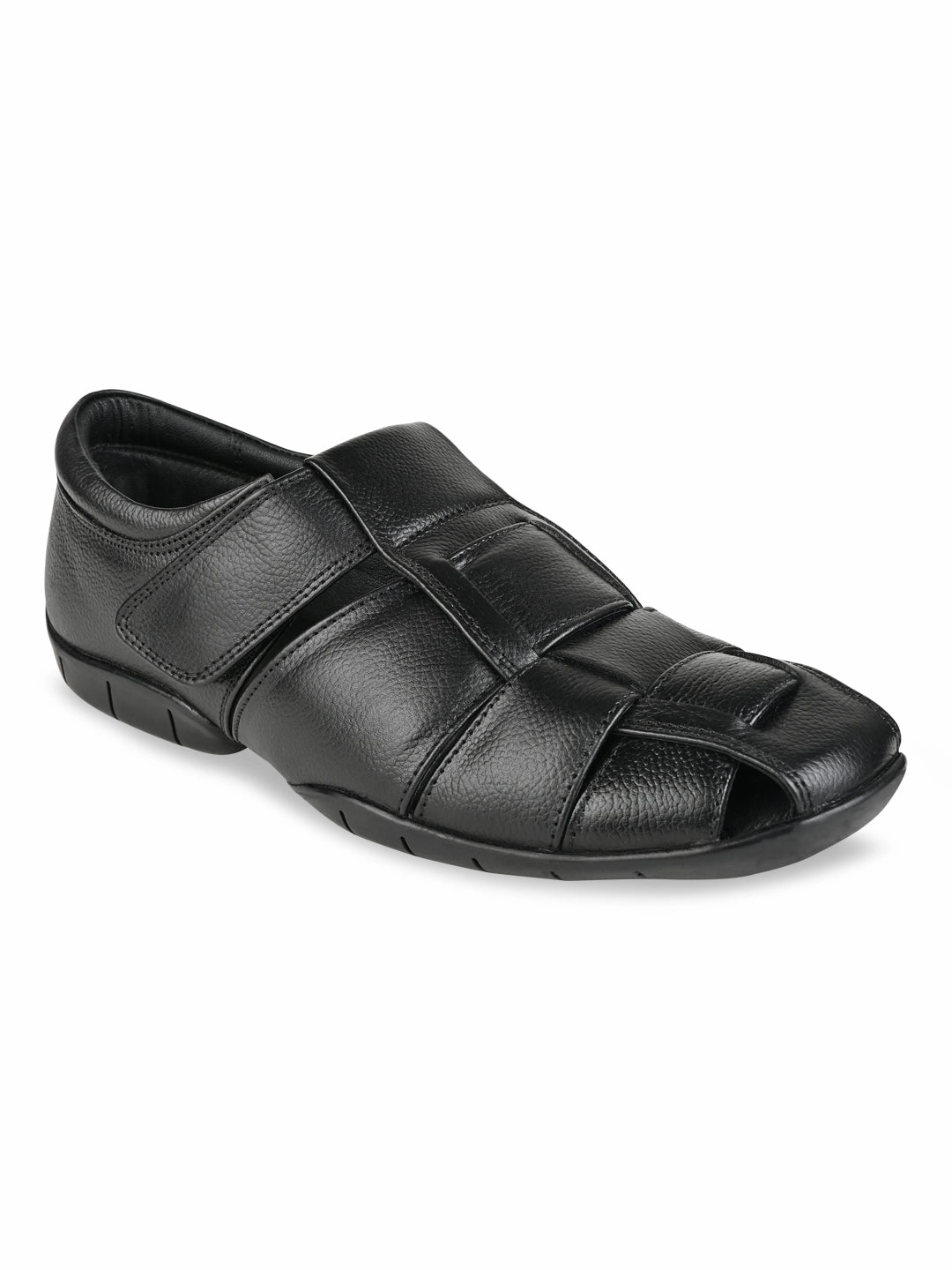 Sandals Chanel Regal Black Men Woven Leather Slip Ons