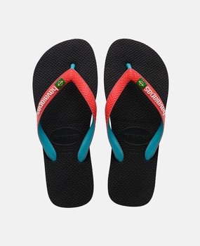 Lemon Jelly Flip Flops HAVAIANAS BRASIL MIX - BLACK.RED RUBY