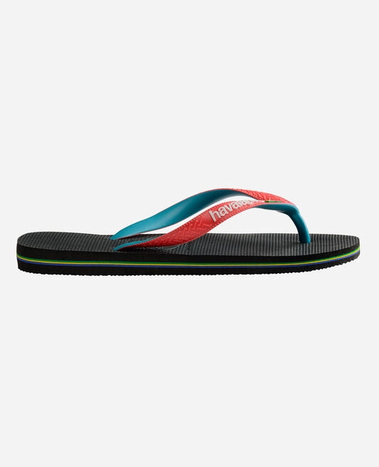 HAVAIANAS BRASIL MIX - BLACK.RED RUBY Flip Flops With The Best Arch Support