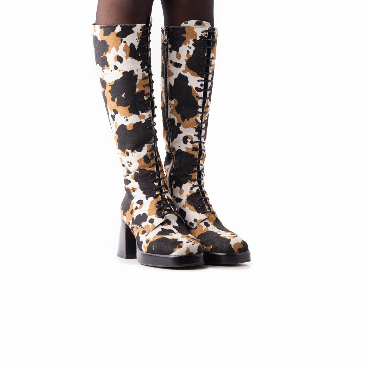 Mainz Multi Cow Pony Wine Boots