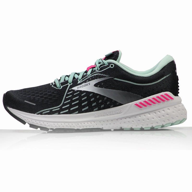 Brooks Adrenaline GTS 21 Women's Running Shoe - Black/Turquoise/Raspberry Running Sports Shoes