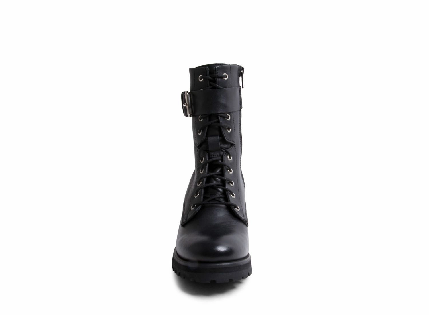 GRIFFEN BLACK LEATHER Combat Boots Vintage