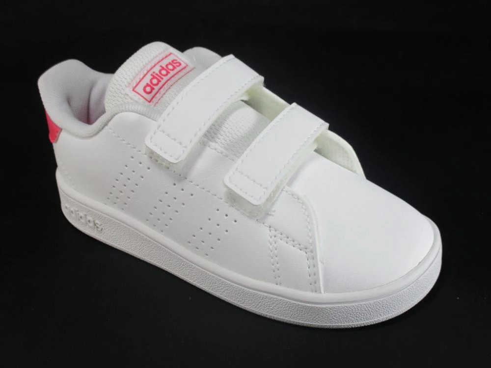 Teacher Sneakers Adidas scarpa sneakers da ragazza Advantage EF0300 bianco-rosa