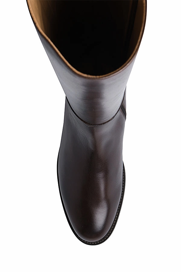 BB TUCKER (2) BROWN Buckle Boots Knee High