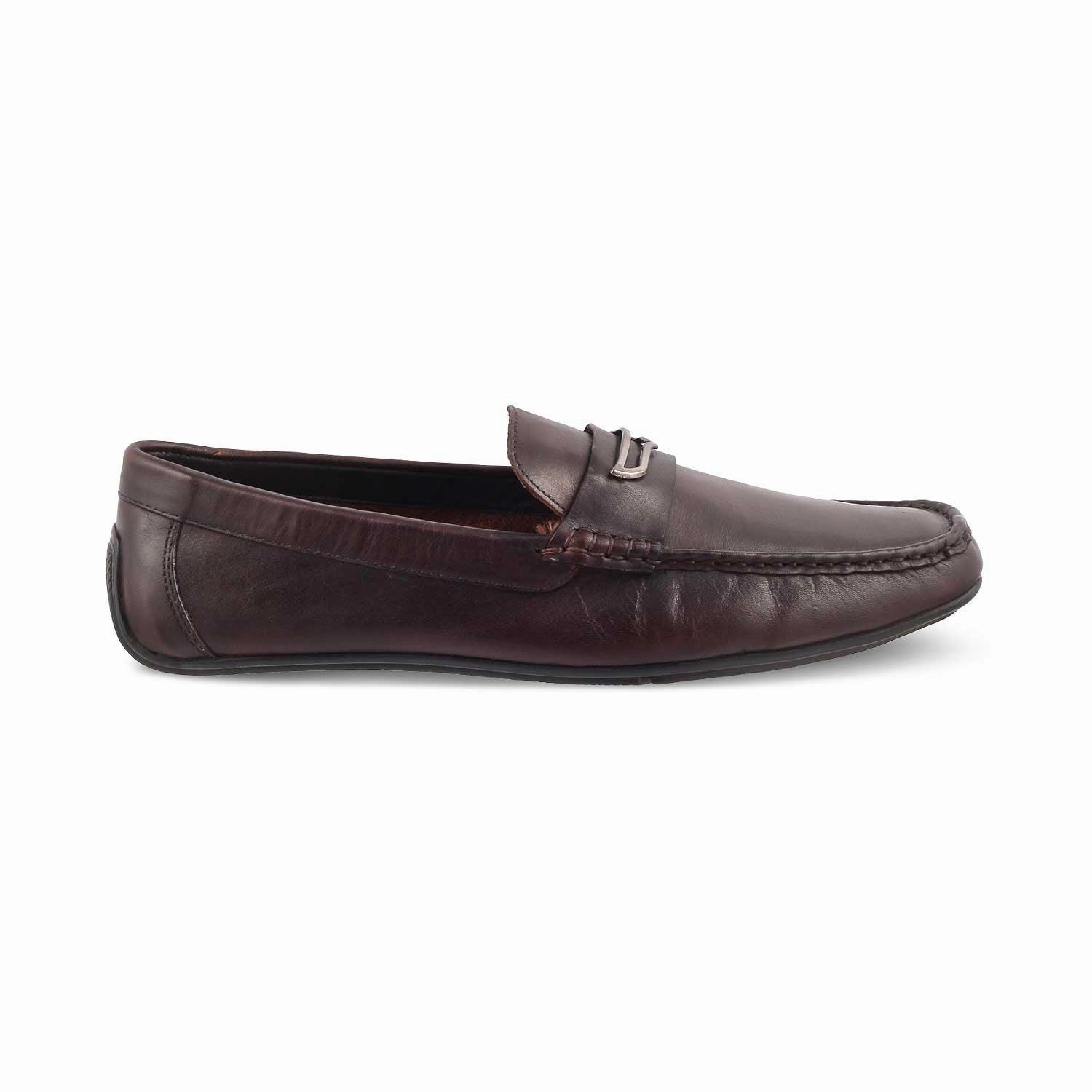 The Yodry Brown Men's Leather Driving Loafers Tresmode Man In Loafers
