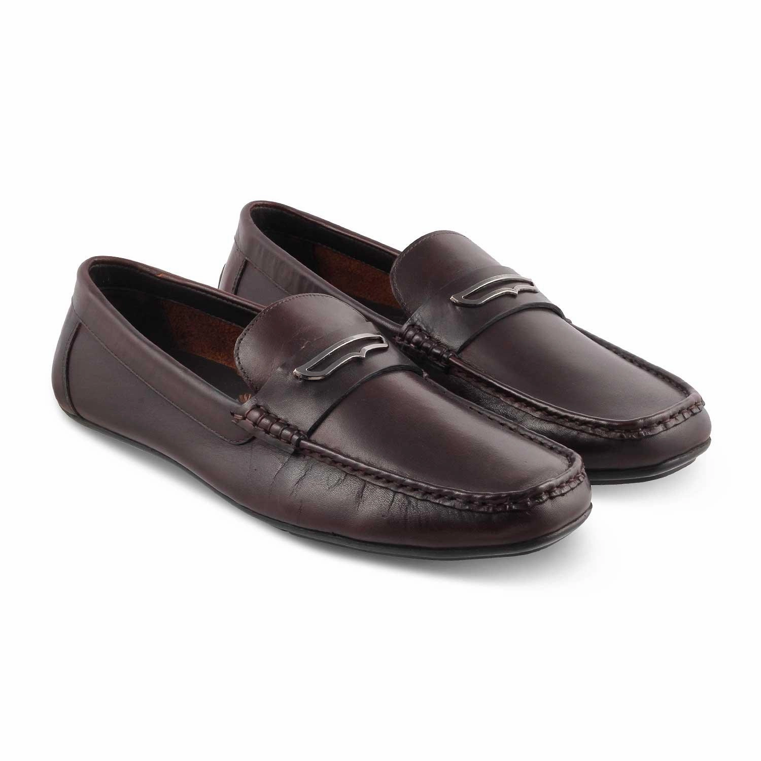 Timb Loafers The Yodry Brown Men's Leather Driving Loafers Tresmode