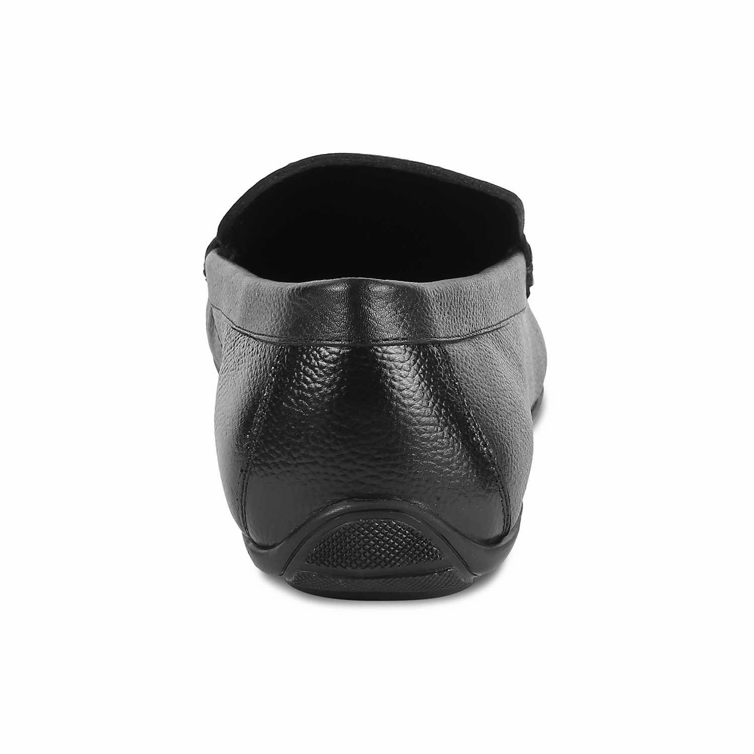 Designer Platform Loafers The Rosee Black Men's Leather Driving Loafers Tresmode