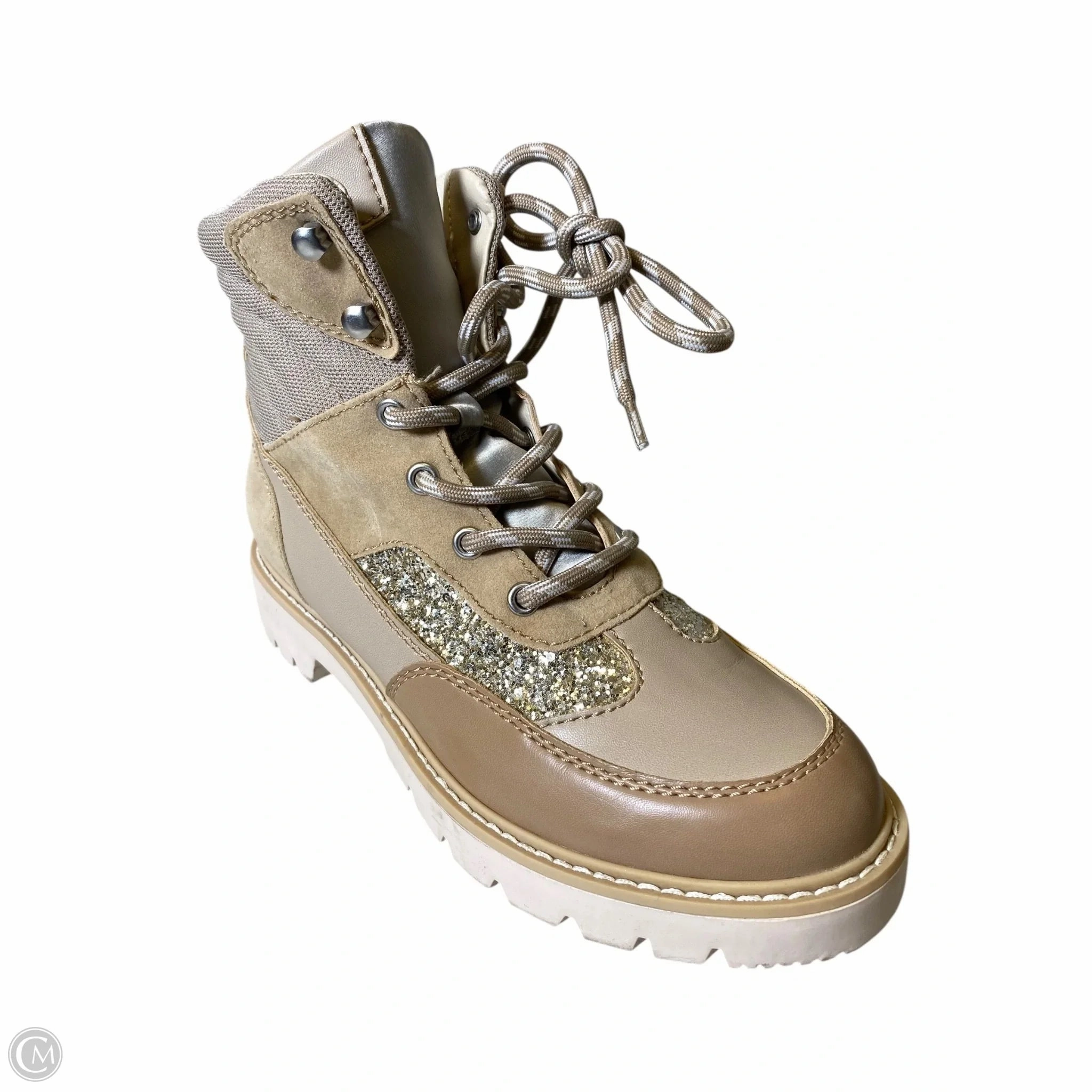 Knee-high Combat Boots → Knee-high Combat Boots Boots Combat By Dolce Vita In Brown & Cream, Size: 8
