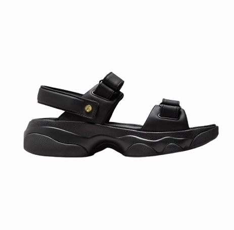 Nike Women's Jordan Deja Sandals - Black / Metallic Gold Oofos House Slippers