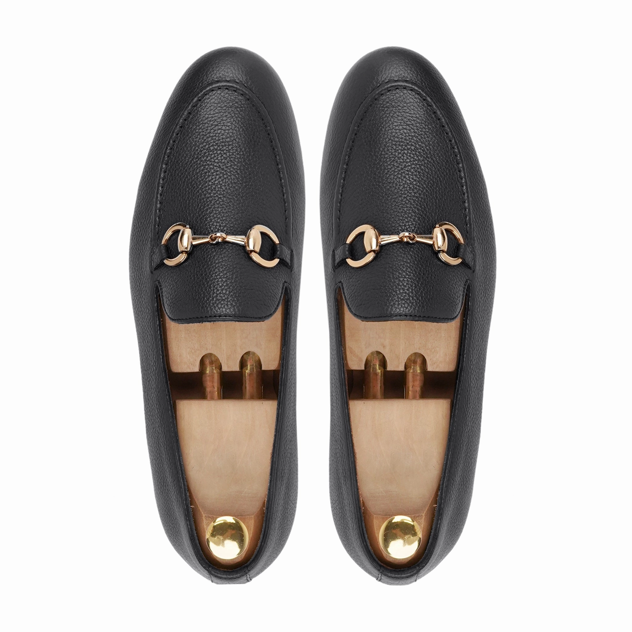 Mango Suede Loafers Byron - Men's Black Pebble Grain Leather Loafer