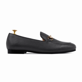 Ladies Soft Leather Loafers Byron - Men's Black Pebble Grain Leather Loafer