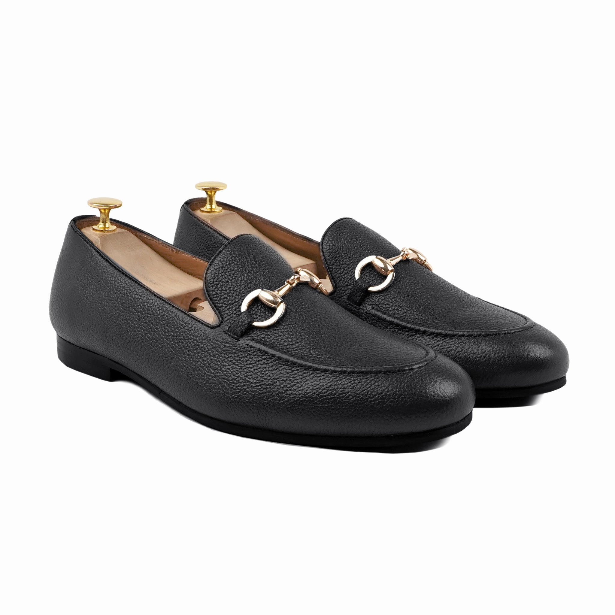 Loafers Famous Footwear Byron - Men's Black Pebble Grain Leather Loafer
