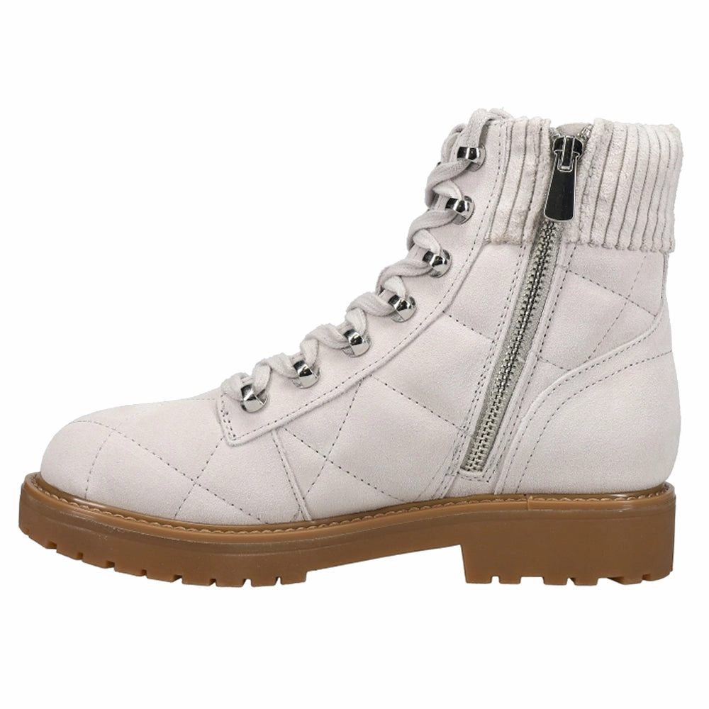 Lakely x Martha Stewart Quilted Round Toe Combat Boots Zara Leather Combat Boots