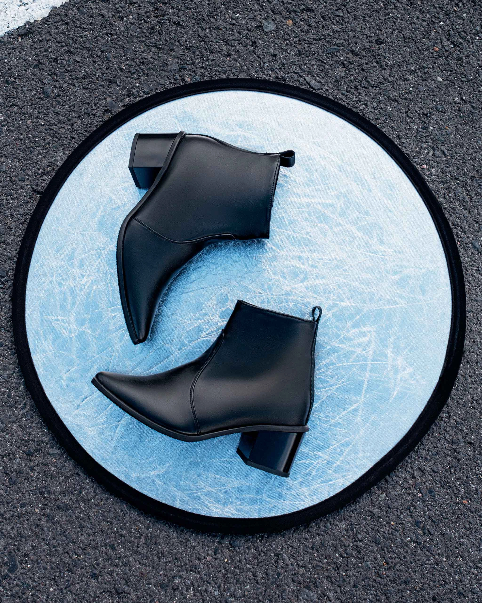 Swan No.1 Black Nopal cactus leather boots Black Boots Knee High