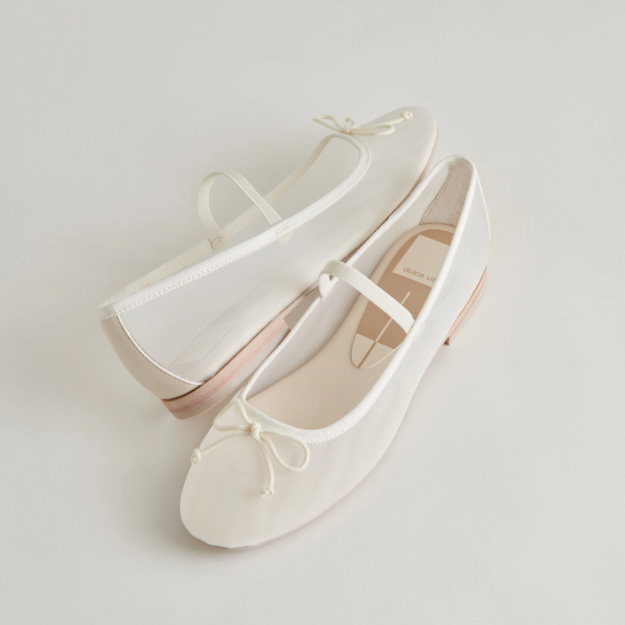 CADEL BALLET FLATS IVORY MESH Sexy Shoes Flats
