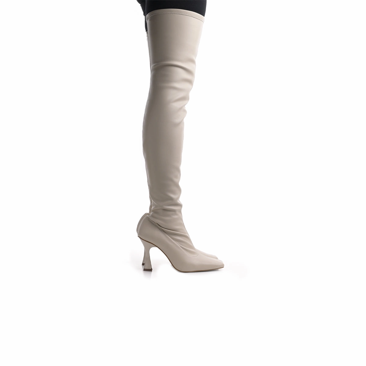 Hamlet Beige Stretch Western Wear Boots