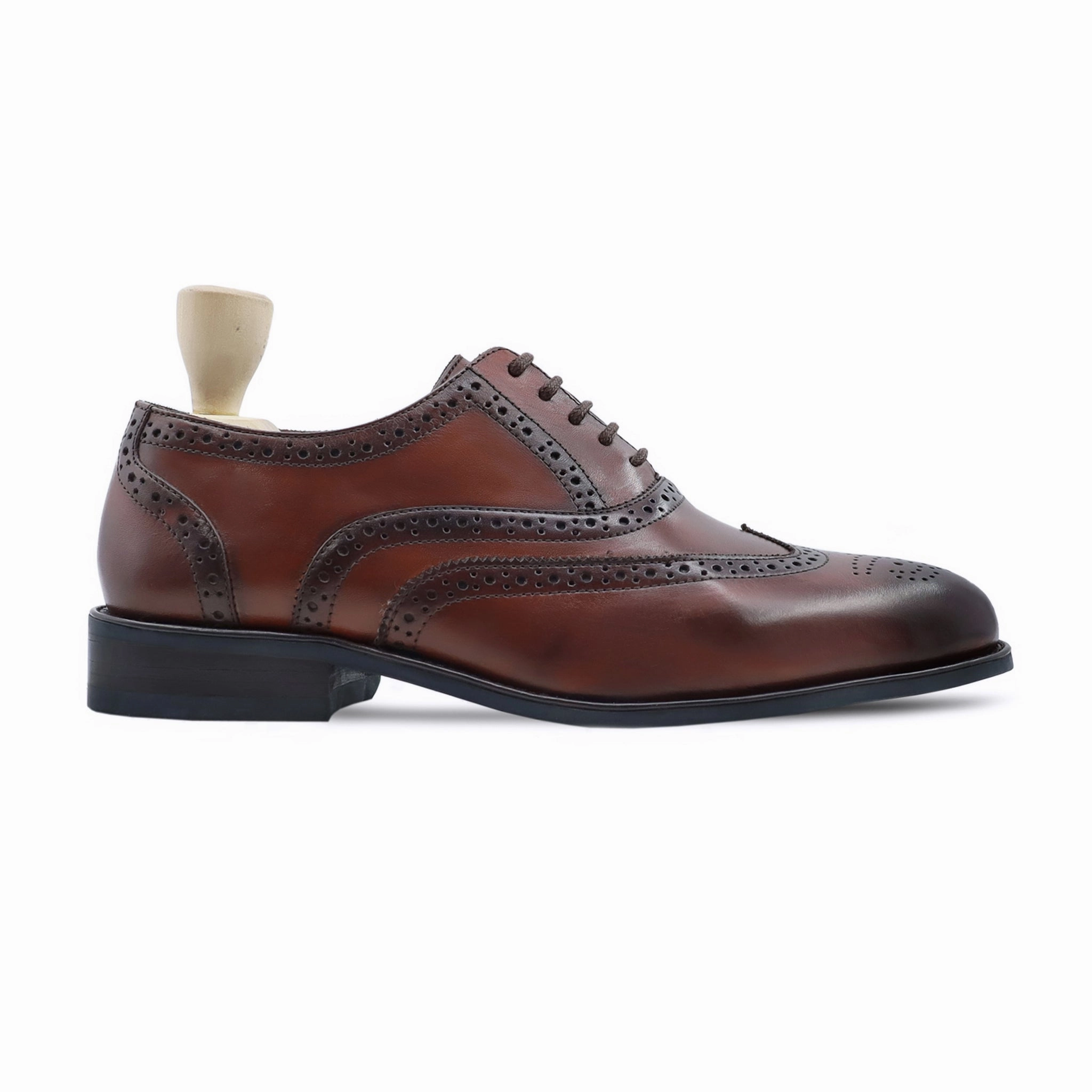 Harrison Monk Oxfords Worchester - Men's Reddish Brown Calf Leather Oxford Shoe