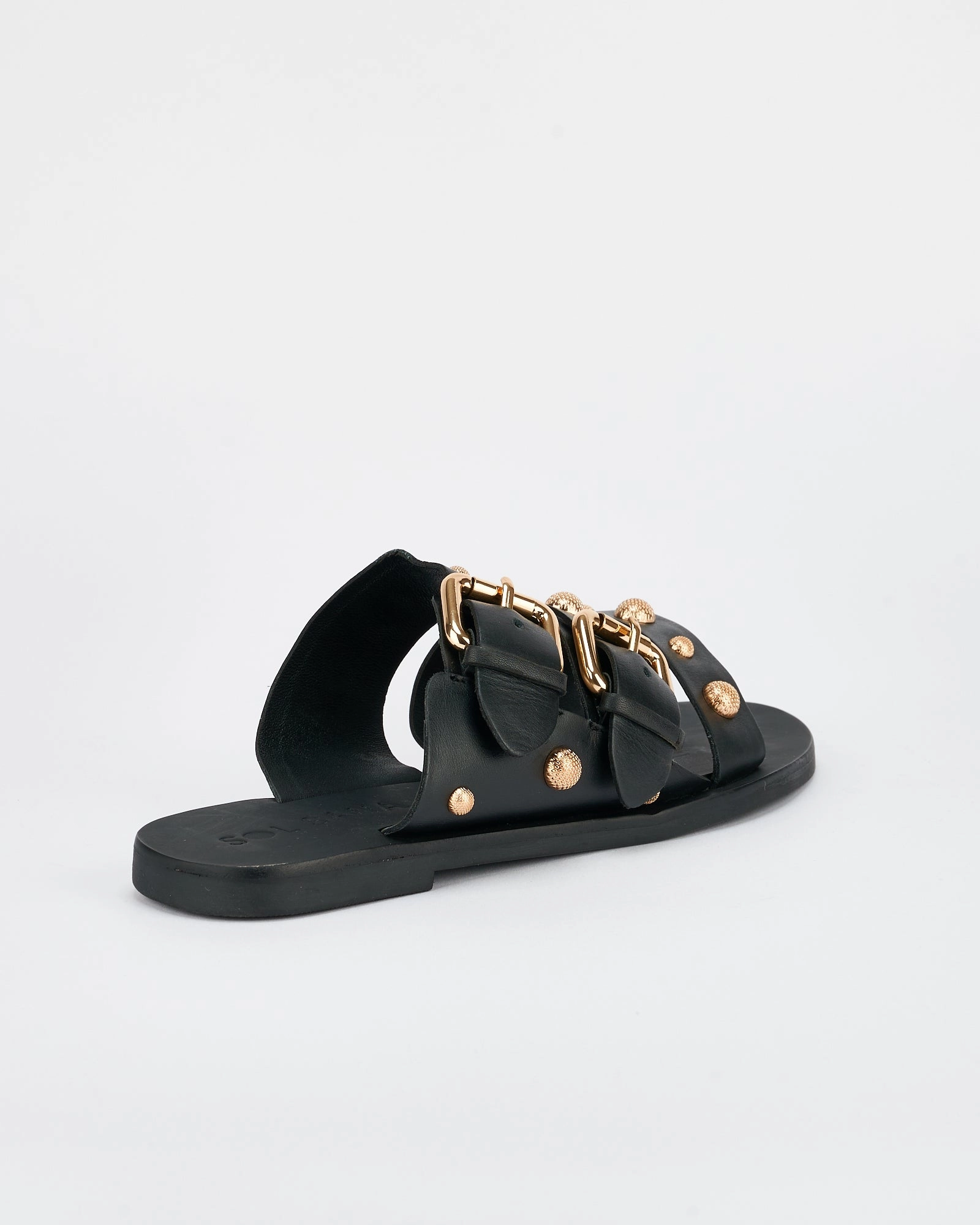 House Slippers On Sale Hvar Slide Black/Gold