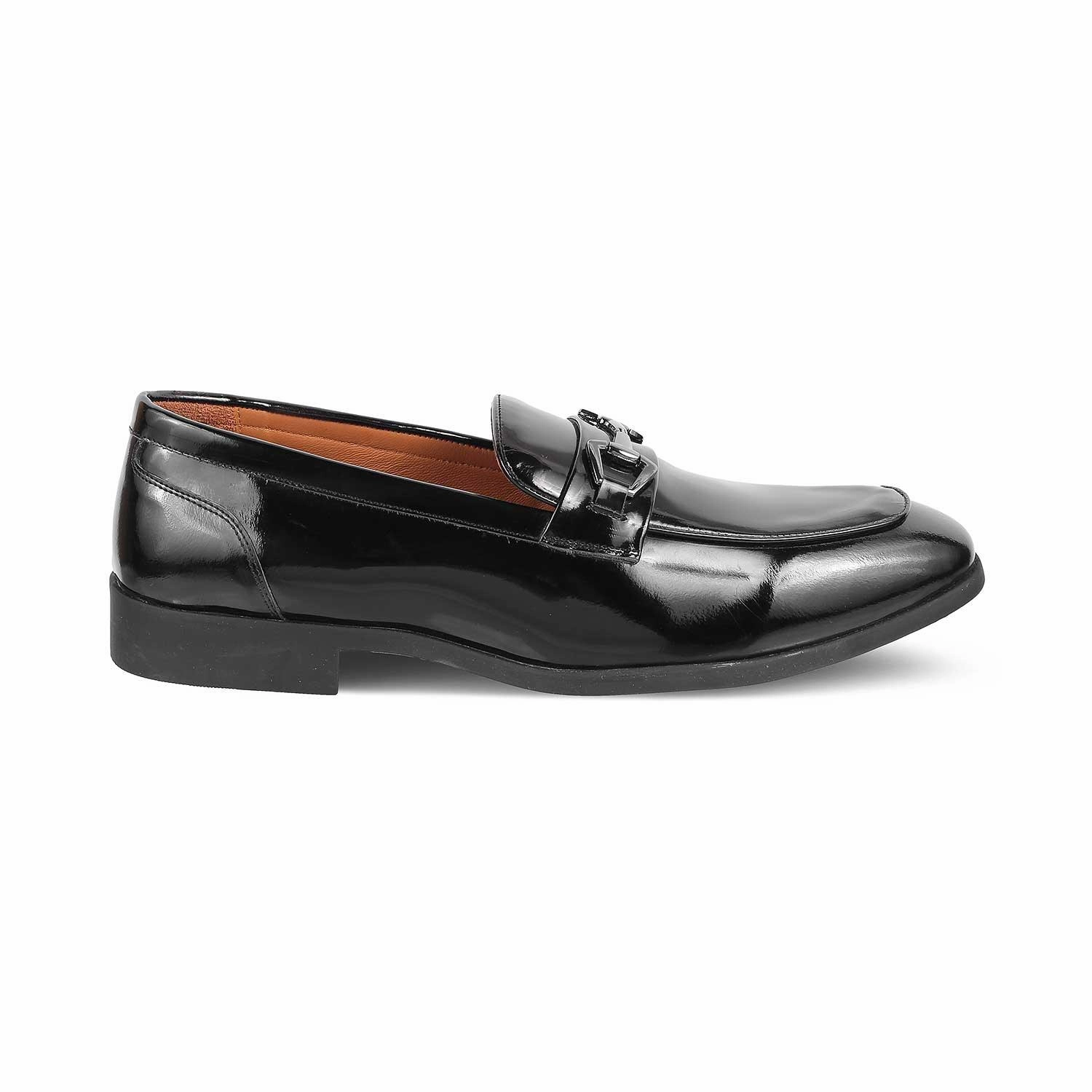 The Biden Black Men's Leather Loafers Tresmode Wearing Loafers Without