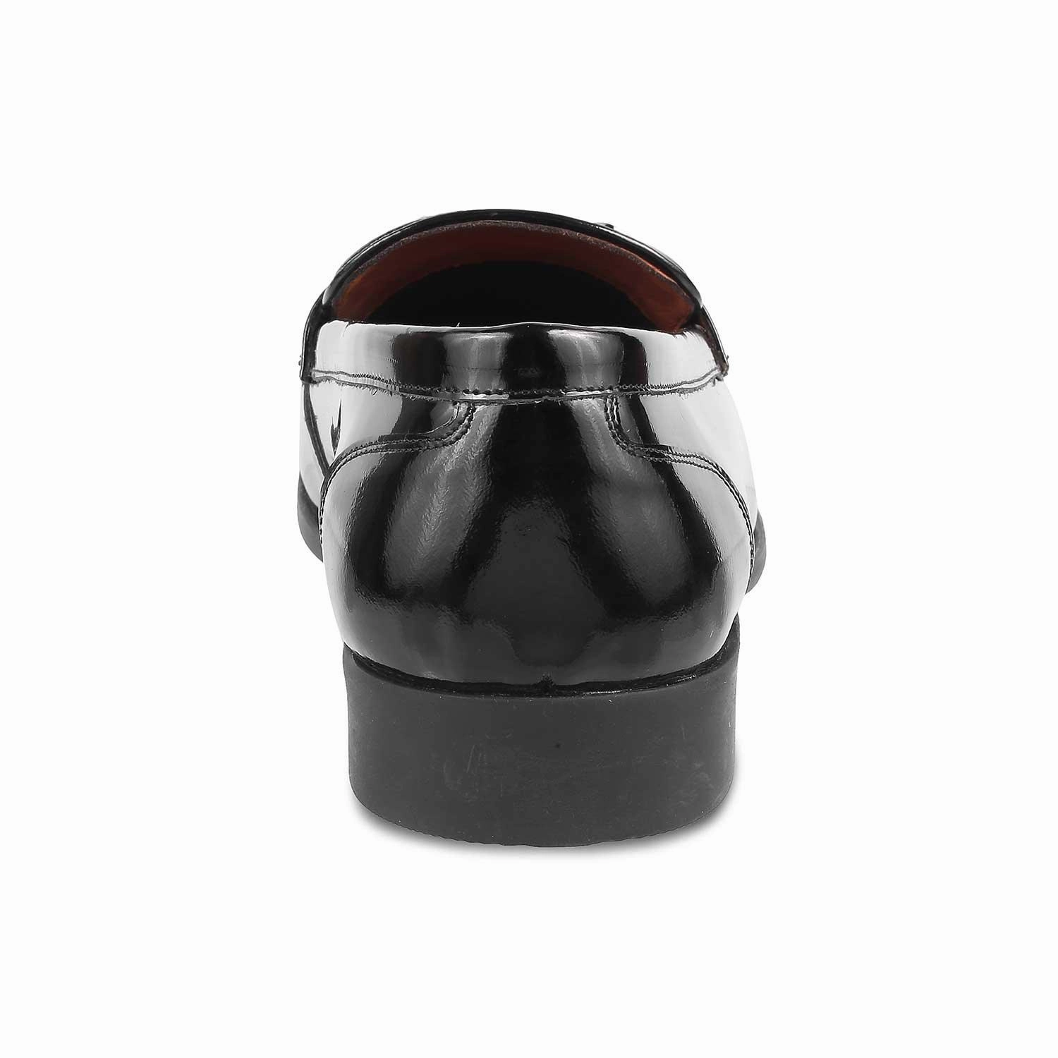 The Biden Black Men's Leather Loafers Tresmode Loafers Polo