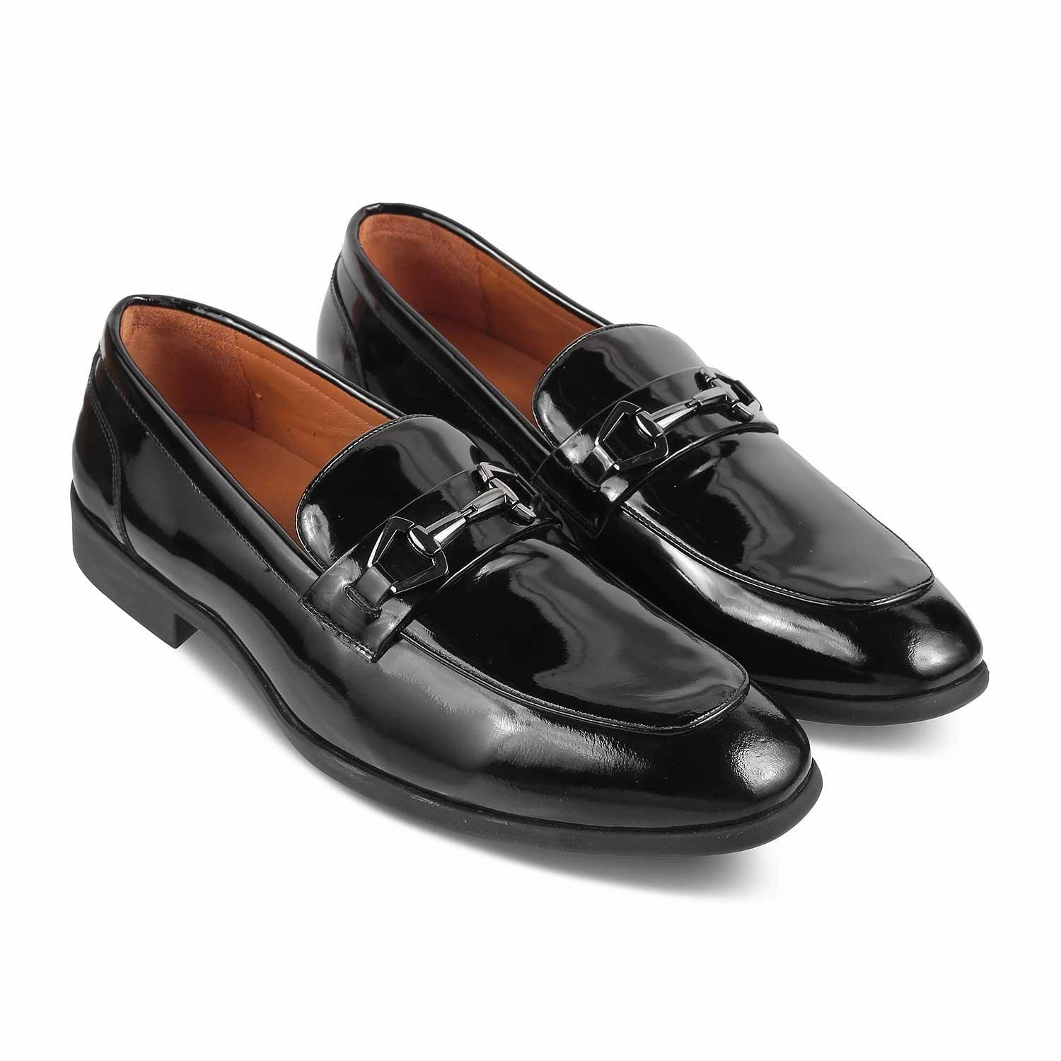 Ruched Loafers The Biden Black Men's Leather Loafers Tresmode