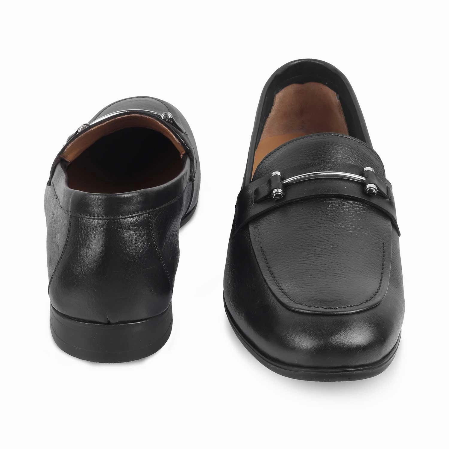 Bottom Loafers The Bone Black Men's Leather Loafers Tresmode