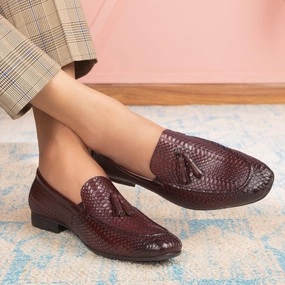 Yeezy Loafers The Cytas Brown Men's Leather Tassel Loafers Tresmode