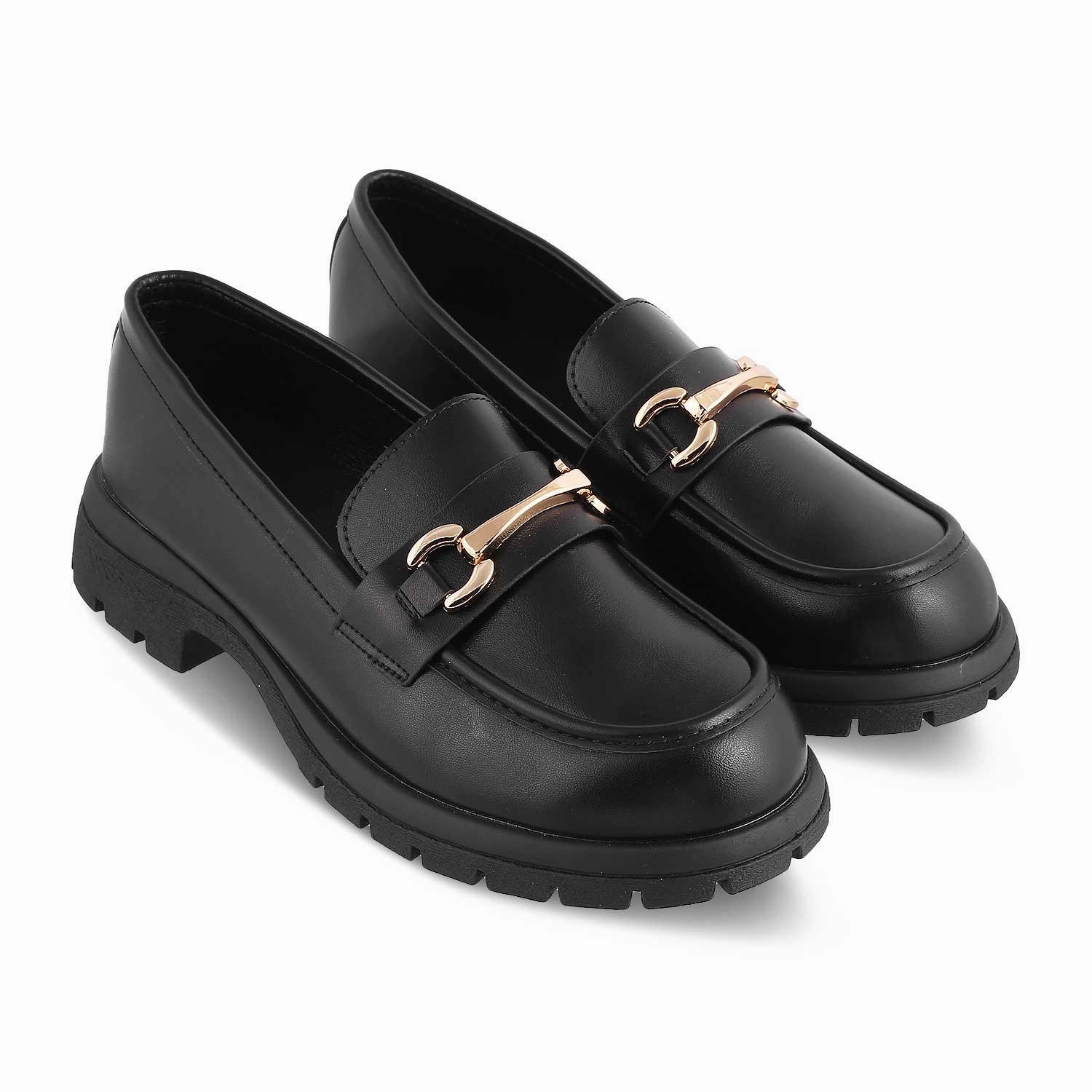 Pedro Loafers The Helsi Black Women's Dress Chunky Sole Loafers Tresmode